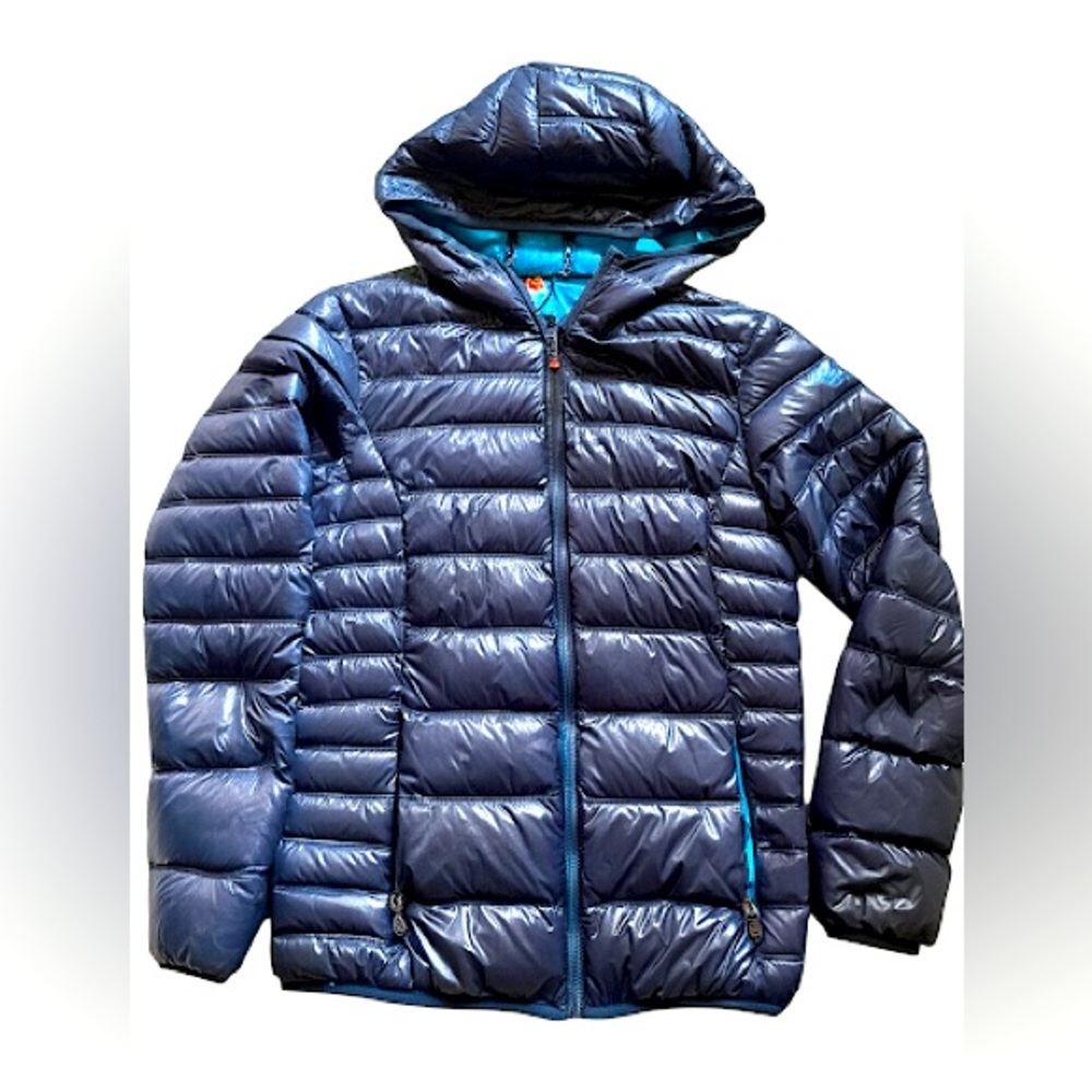 Brekka shiny down jacket, size M